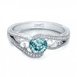 JOSEPH JEWELRY-Bague de fillançailles-zircon-diamants