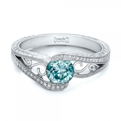 JOSEPH JEWELRY-Bague de fillançailles-zircon-diamants