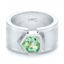 JOSEPH JEWELRY-Bague pour Homme-Tourmaline verte-argent