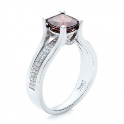 JOSEPH JEWELRY-bague de fillançailles-Zircon rouge-diamants