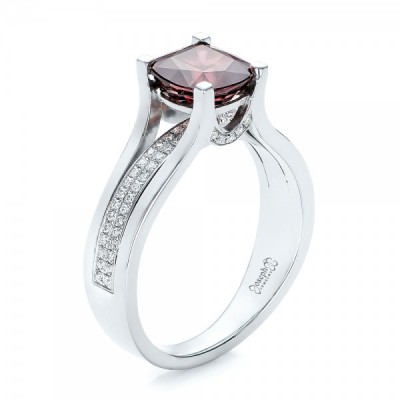 JOSEPH JEWELRY-bague de fillançailles-Zircon rouge-diamants