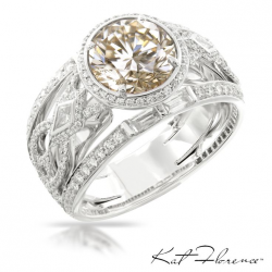 KAT FLORENCE-Collection 2015 Sping-Bague-diamant australien d'Argyle-or blanc-diamants