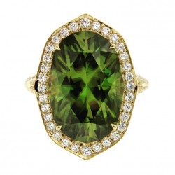 KAT FLORENCE-Collection Fall & Winter 2015-2016-Bague-sphene (Titanite)-diamants-or jaune