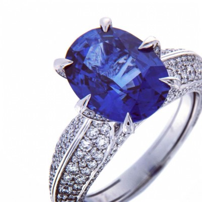 KAT FLORENCE-Collection Fall & winter 2015-2016-bague-saphir Sri Lanka-diamants-or blanc