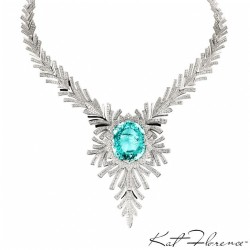 KAT FLORENCE-Collection Fall & winter 2015-2016-collier-tourmaline Paraiba Mozambique-diamants-or blanc