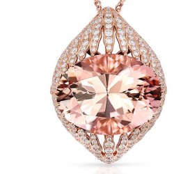 KAT FLORENCE-Collection Fall & winter 2015-2016-pendantif-Morganite-diamants-or rose