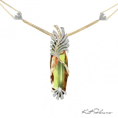 KAT FLORENCE-Collection Fall & winter 2015 2016-pendentif-Zultanite-or blanc-diamants