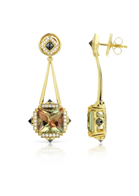 KAT FLORENCE-Collection Winter 2014-boucle d'oreille-Zulatite-or jaune-diamants