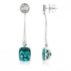 KAT FLORENCE-Collection Winter 2014-boucles d'oreille-Apatite-or blanc-diamants