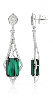 KAT FLORENCE-Collection Winter 2014-boulces d'oreilles-tourmaline-diamants-or blanc