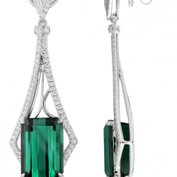 KAT FLORENCE-Collection Winter 2014-boulces d'oreilles-tourmaline-diamants-or blanc