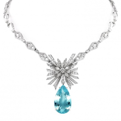 KAT FLORENCE-Collection Winter 2014-collier-tourmaline Paraiba-diamants-or blanc