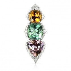 KAT FLORENCE-Collection Winter 2014-pendentif-Tanzanites-diamants-or blanc