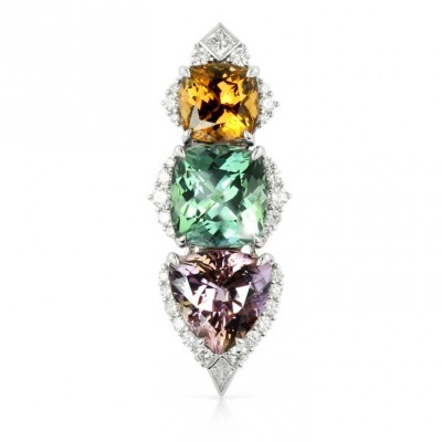 KAT FLORENCE-Collection Winter 2014-pendentif-Tanzanites-diamants-or blanc