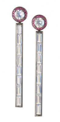 #KATHERINE JETTER #Earrings #Moonstones #Rubies