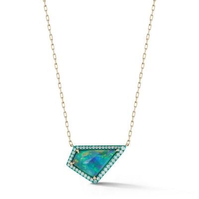 #KATHERINE JETTER #opal #diamond #pendant #opale #diamant #pendentif