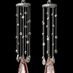 KREMENTZ Richard-Boucles d'oreilles-Morganite-diamants