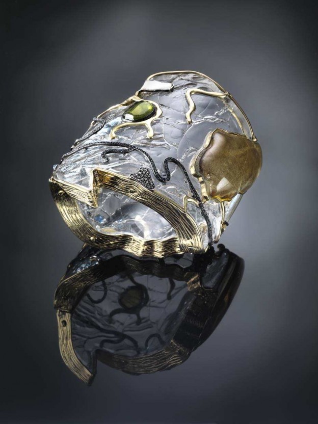 LUZ CAMINO-Africa bracelet-or-argent-cristal de quartz-saphirs-tanzanite-émeraude diamants