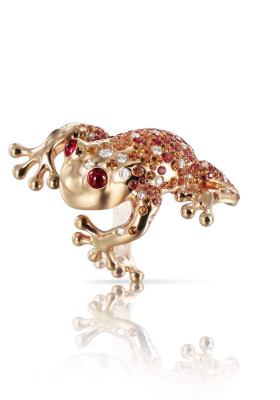 PASCALE BRUNI-Bague collection  Animalier-or rouge-saphirs-diamants-rubis