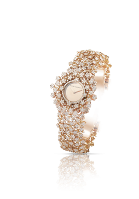 PASCALE BRUNI-collection Flower Time-or rose-diamants-cristaux de saphir