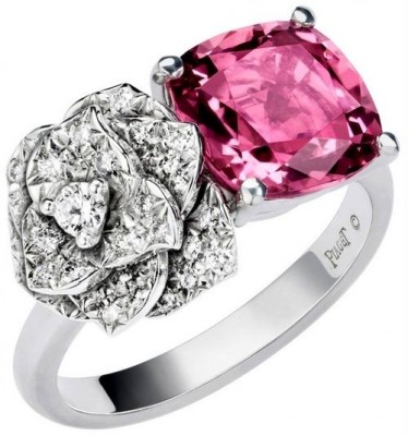 PIAGET-Bague collection Rose-or blanc-tourmaline-diamants
