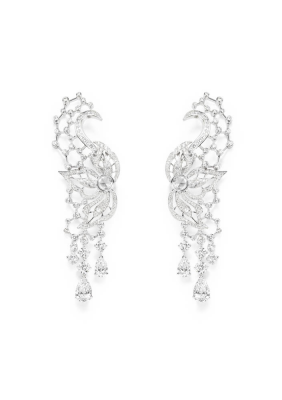 PIAGET-Collection Couture Precieuse-boucles d'oreilles-or blanc-diamants