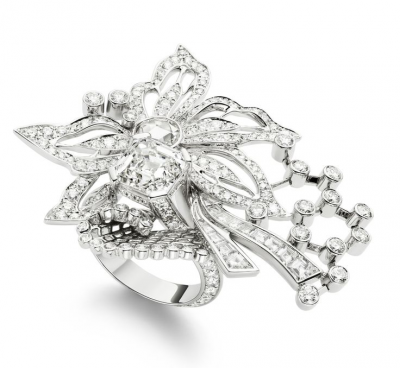 PIAGET-Collection Couture Précieuse-bague inspiration broderie-diamants-or blanc