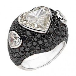 PICCHIOTTI-bague-diamants blancs-diamants noirs-