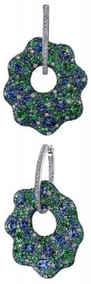PROCOP Robert-Collection American glamour-Boucles d'oreilles-saphirs-Tsavorite-diamants