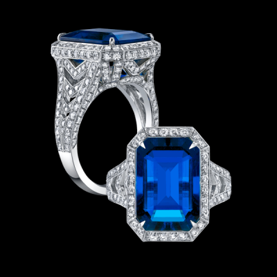 PROCOP Robert-Collection Parisian-Bague Saphir platine-diamants
