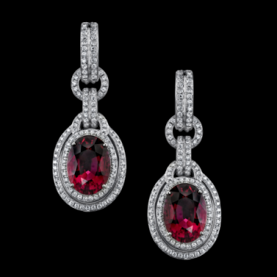 PROCOP Robert-Collection Parisian-Boucles d'oreilles-rubellite-diamants