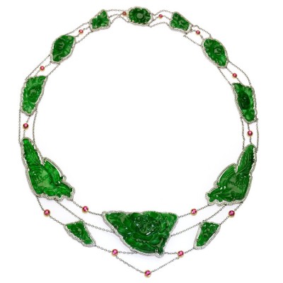 RICARDO BASTA-diamants-rubis-jadeite-collier