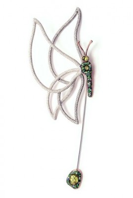 RODNEY RAYNER- Broche-tsavorites-saphirs-diamants-peridot