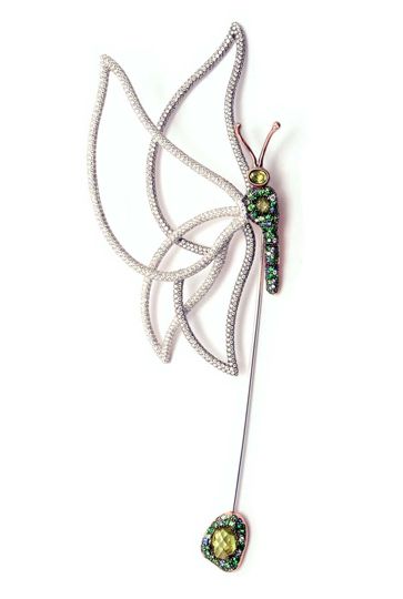 RODNEY RAYNER- Broche-tsavorites-saphirs-diamants-peridot
