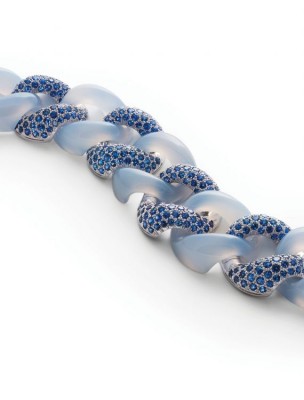 SEAMAN SCHEPPS-Bracelet Liens-Calcédoine-saphirs
