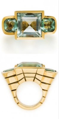 TONY DUQUETTE-Bague-quartz vert-fluorite