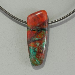 VAATZ Wolgang-Pendant in massive cuprite chrysocolla