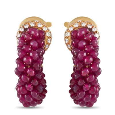 #VAN CLEEF & ARPELS #Boucles d'oreilles #rubis #diamants #rubies #diamonds #Earclips