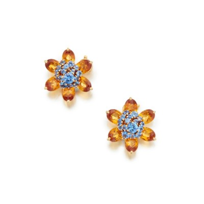 #VAN CLEEF & ARPELS #Citrine #Sapphire #Saphir #'Hawaii' Earclips