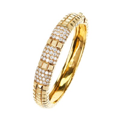 #VAN CLEEF & ARPELS #Gold #Diamond #Bangle Bracelet #Or #diamants