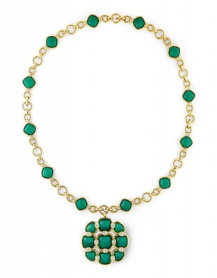 #VAN CLEEF & ARPELS #Gold #necklace #Chrysoprase