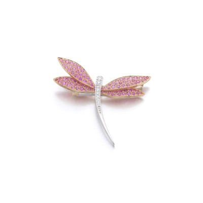 #VAN CLEEF & ARPELS #Pink sapphire #diamond #brooch