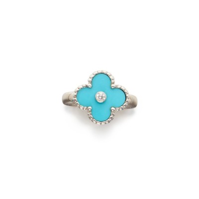 #VAN CLEEF & ARPELS #Turquoise #Diamond #diamant #'Vintage Alhambra' Ring