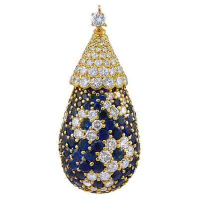 #VAN CLEEF & ARPELS #Van Cleef & Arpels #Sapphire #Diamond #Pendant