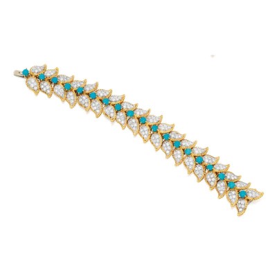 VAN CLEEF & ARPELS-bracelet-turquoises-diamonds