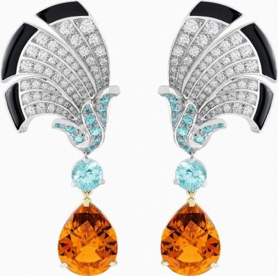 VAN ClEEF & ARPELS-Everlasting Light set-collection Palais de la chance-diamants-tourmaline-onyx-grenat mandarin