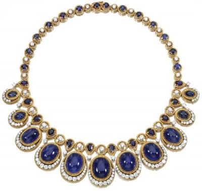VAN ClEEF & ARPELS-Saphirs-diamants-collier