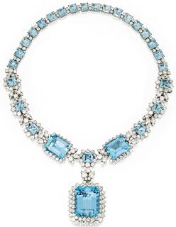 VAN ClEEF & ARPELS-platine-diamant-aigue marine-collier