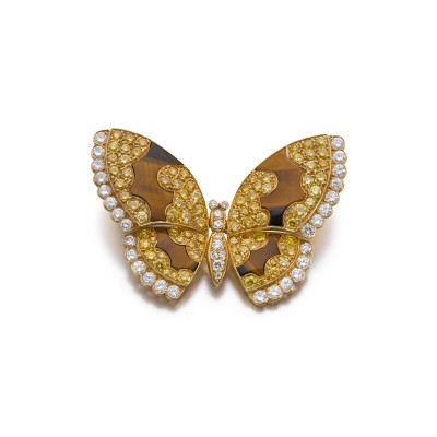 #Van Cleef & Arpels #Diamond #tiger's eye #brooch #diamant #oil de tigre #broche