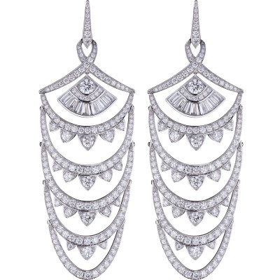 WEBSTER STEPHEN-Collection Couture Voyage-boucles d'oreilles New York-or blanc-diamants